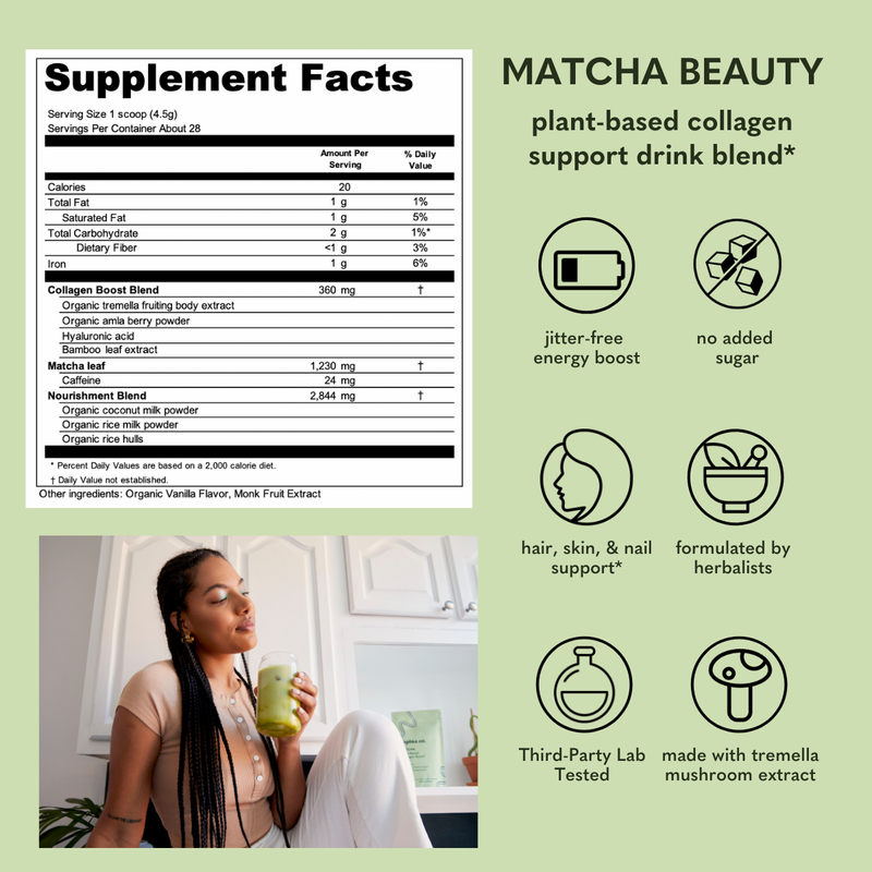 Matcha Vegan Collagen Boost Latte Blend