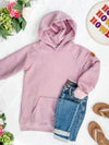 IN STOCK Tatum Textured Pullover Hoodie - Rose