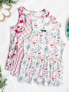 IN STOCK Renee Ruffle Tank Top - Floral Paradise