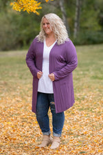 IN STOCK Classic Cardigan - Purple FINAL SALE