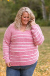 IN STOCK Cozy Striped Sweater - Red