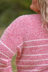 IN STOCK Cozy Striped Sweater - Red