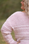 IN STOCK Cozy Striped Sweater - Mauve