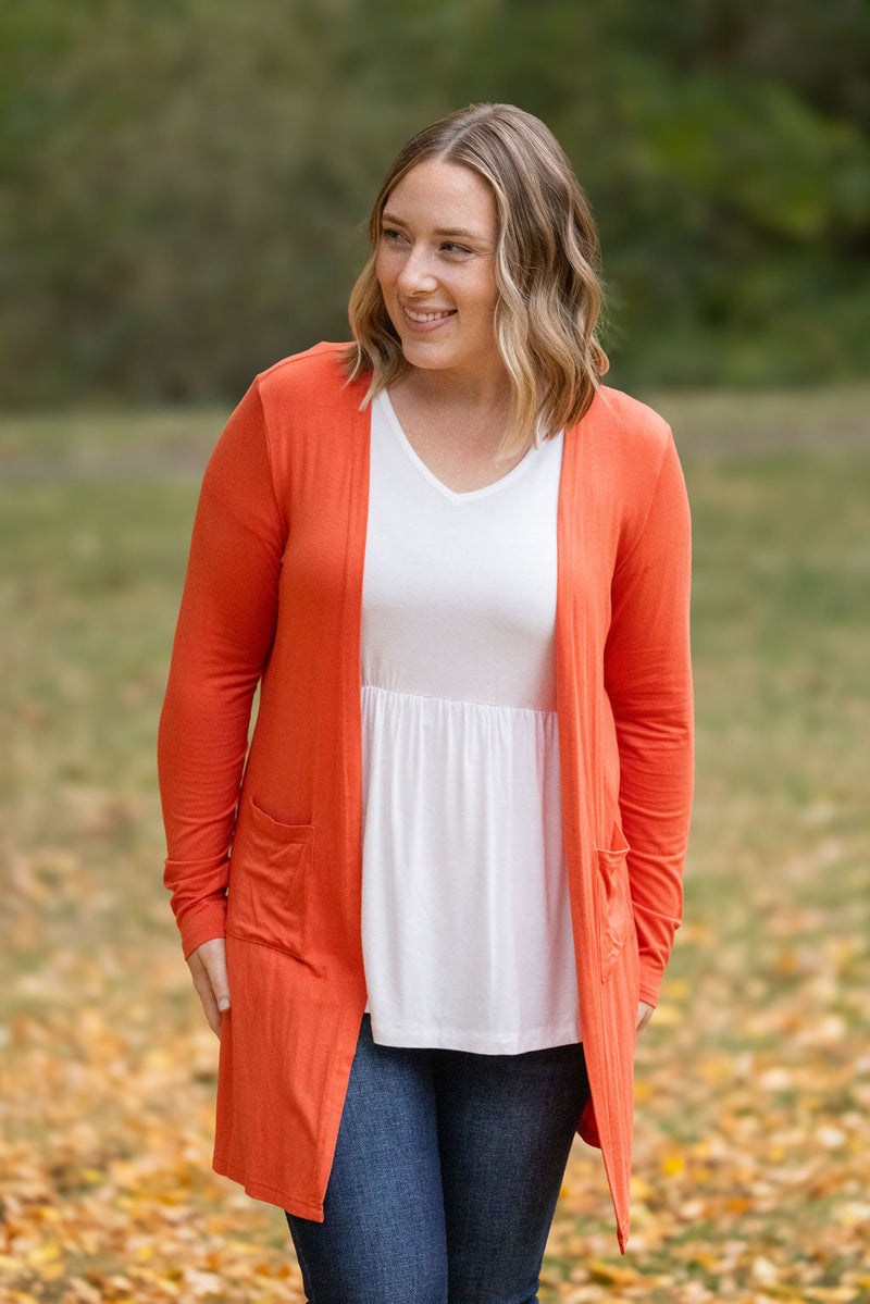 IN STOCK Classic Cardigan - Pumpkin FINAL SALE