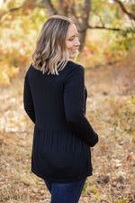 IN STOCK Long Sleeve Sarah Ruffle - Black | Women's Top