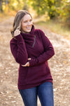 IN STOCK Classic Zoey ZipCowl Sweatshirt - Burgundy FINAL SALE