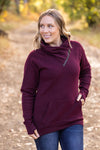 IN STOCK Classic Zoey ZipCowl Sweatshirt - Burgundy FINAL SALE