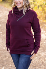 IN STOCK Classic Zoey ZipCowl Sweatshirt - Burgundy FINAL SALE