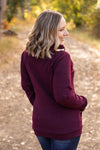 IN STOCK Classic Zoey ZipCowl Sweatshirt - Burgundy FINAL SALE