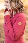 IN STOCK Classic Zoey ZipCowl Sweatshirt - Brick FINAL SALE