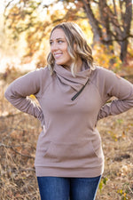 IN STOCK Classic Zoey ZipCowl Sweatshirt - Mocha FINAL SALE