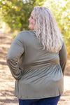 IN STOCK Long Sleeve Sarah Ruffle - Olive | Women's Top FINAL SALE