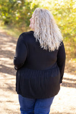 IN STOCK Long Sleeve Sarah Ruffle - Black | Women's Top