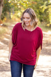 IN STOCK Darcy Dolman Top - Burgundy | Women's Flowy Top FINAL SALE