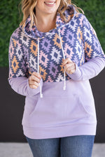 IN STOCK Hailey Pullover Hoodie - Lavender and Dark Geometric MM EXCLUSIVE