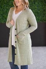 IN STOCK Colbie Ribbed Cardigan - Pistachio