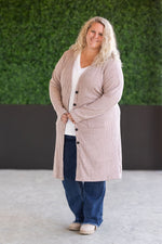 IN STOCK Colbie Ribbed Cardigan - Neutral Pink