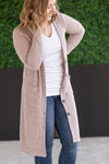 IN STOCK Colbie Ribbed Cardigan - Neutral Pink