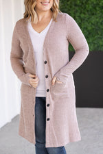 IN STOCK Colbie Ribbed Cardigan - Neutral Pink