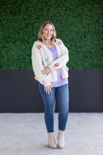 IN STOCK Flower Cardigan - Ivory