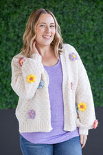 IN STOCK Flower Cardigan - Ivory