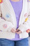 IN STOCK Flower Cardigan - Ivory