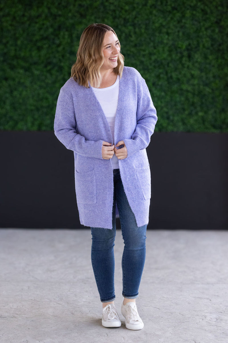 IN STOCK Madison Cozy Cardigan - Lavender