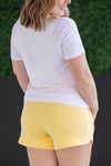 IN STOCK French Terry Stevie Shorts - Lemon Drop