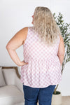 IN STOCK Renee Ruffle Tank Top - Pearl Pink Floral