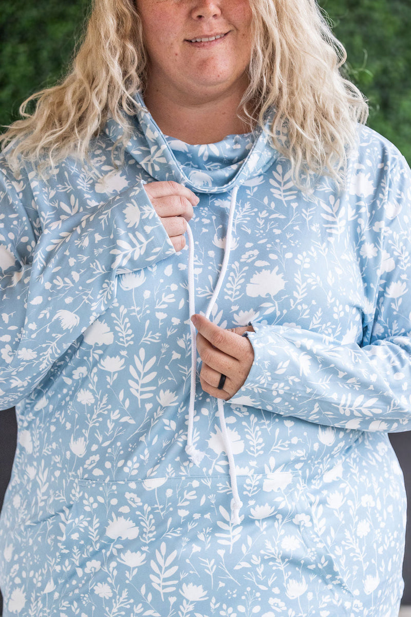 IN STOCK Soft Funnel Neck - Dreamy Meadows Blue