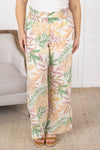 IN STOCK Presley Palazzo Pants - Mauve and Green Palm