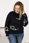 IN STOCK Black Hearts Sweater