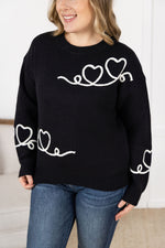 IN STOCK Black Hearts Sweater