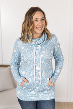 IN STOCK Soft Funnel Neck - Dreamy Meadows Blue