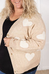 IN STOCK Sweetheart Cardigan - Tan