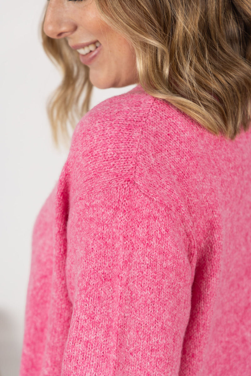 IN STOCK Madison Cozy Cardigan - Pink