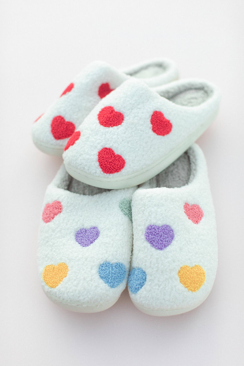 Valentine's Heart Slippers Sandals Slides (multi colored)