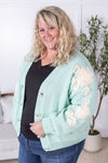 IN STOCK Mint and Tan Floral Cardigan