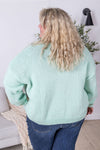 IN STOCK Mint and Tan Floral Cardigan