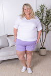 IN STOCK French Terry Stevie Shorts - Lavender