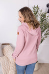 IN STOCK Tatum Textured Pullover Hoodie - Rose