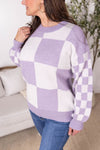 IN STOCK Checkered Pullover Sweater - Lavender