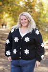 IN STOCK Snowflake Cardigan - Black