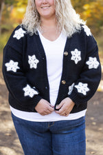 IN STOCK Snowflake Cardigan - Black