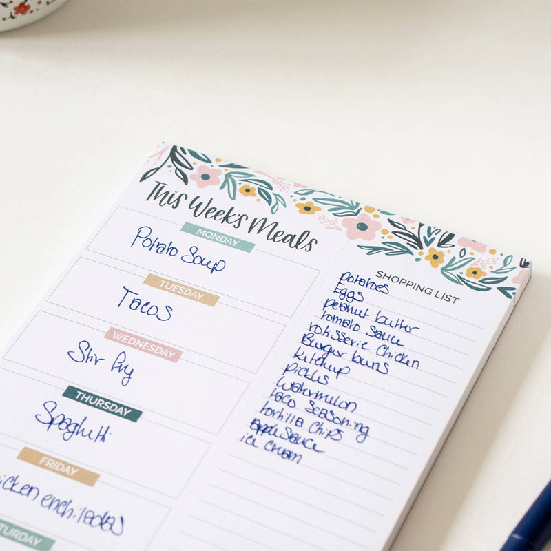 6x9 Magnetic Meal Planning Pad, Choose Design