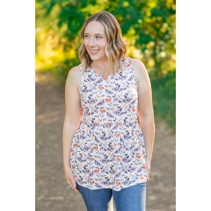 IN STOCK Renee Ruffle Tank - Harvest Floral FINAL SALE