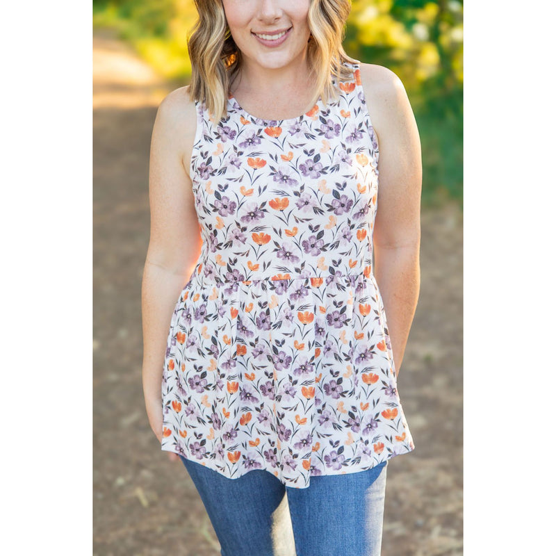 IN STOCK Renee Ruffle Tank - Harvest Floral FINAL SALE