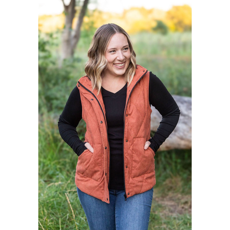 IN STOCK Corduroy Vest - Pumpkin FINAL SALE