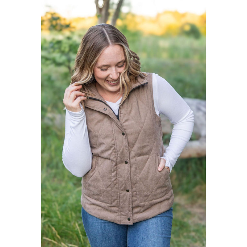 IN STOCK Corduroy Vest - Mocha FINAL SALE