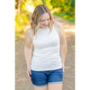 IN STOCK Tara Ribbed Tank - White